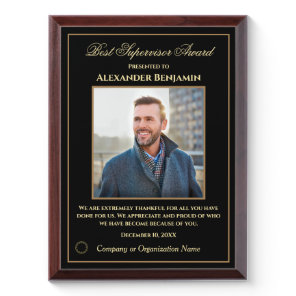 Best Supervisor Award Photo Logo Gold Personalize Best Supervisor Award Photo Logo Gold Personalize