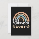 Best Supervisor ever Leopard Rainbow Gift Mom Card
