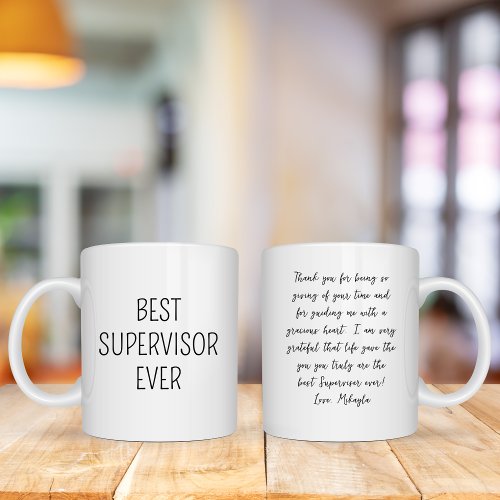 Best Supervisor Ever Women Men Manager Coworker Mug