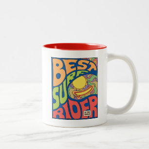 Best Surf Ever Poster Two-Tone Coffee Mug