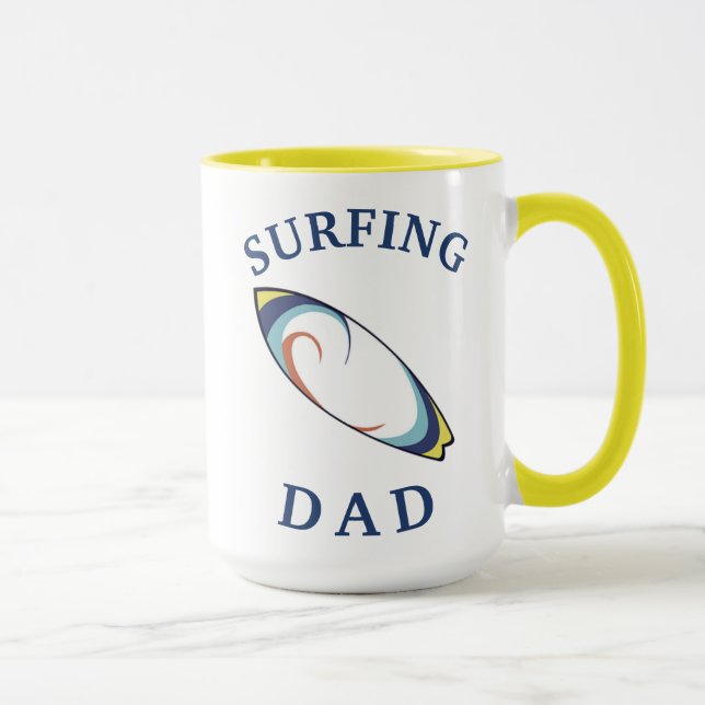 Best "SURFING DAD" Ever!  Father's Day Mug (Right)