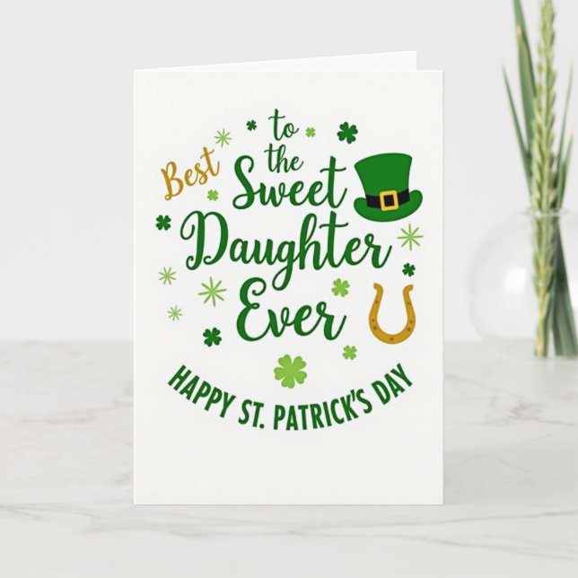 Best Sweet Daughter Ever Card (Front)