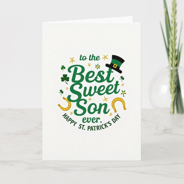 Best Sweet Son St Patricks Card (Front)