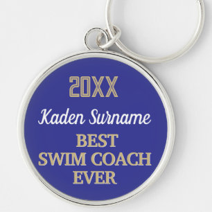 Best SWIM Coach Award Keychain