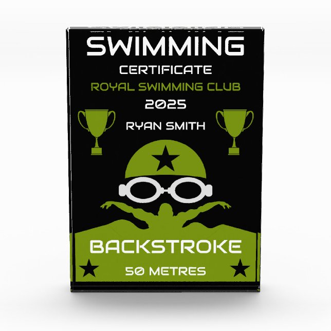 Best Swimming Award (Front)