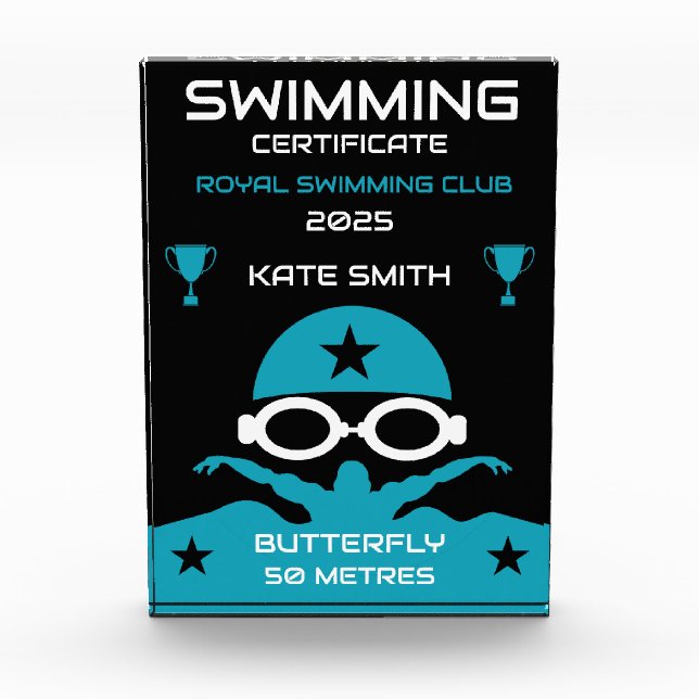 Best Swimming Award (Front)