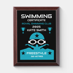 Best Swimming Award Plaque