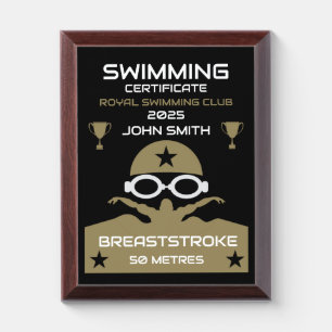Best Swimming Award Plaque