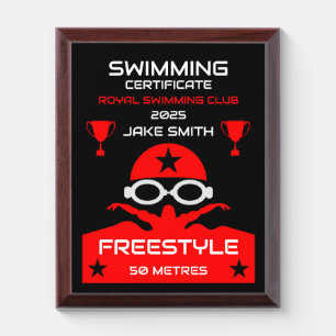 Best Swimming Award Plaque