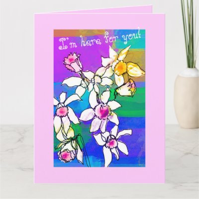 Best Sympathy/.Support Floral Greeting  Card