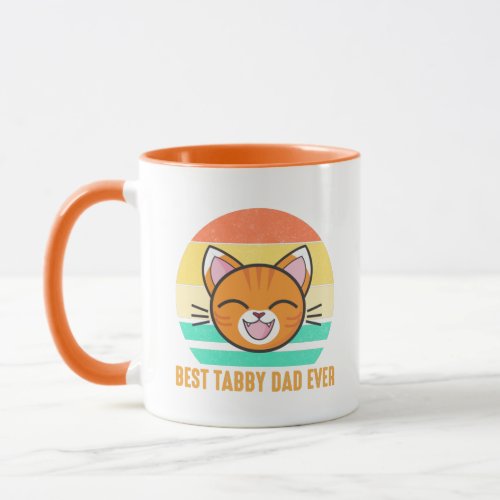 Best Tabby Dad Ever Funny Orange Cat Lover Mug