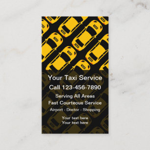 Best Taxi Service Modern Business Cards