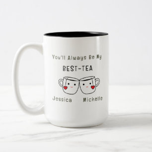 Best-Tea Personalized Friendship Two-Tone Coffee Mug