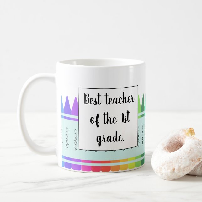 Best Teacher 1st grade Mug (With Donut)