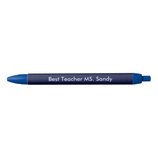 Best Teacher Add Name Blue Textured Pen
