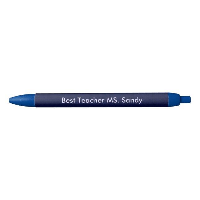 Best Teacher Add Name Blue Textured Pen (Front)