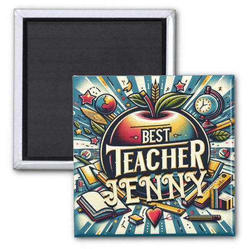 Best Teacher Add Name Gift Magnet