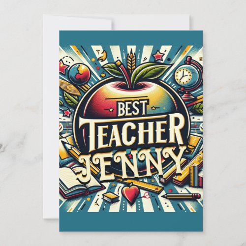 Best Teacher Add Name  Invitation