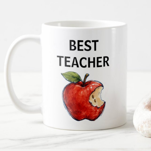 BEST TEACHER Apple Educator Gift Coffee Mug (Creator Uploaded)