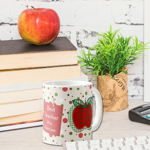 Best Teacher Apple Personalized Coffee Mug