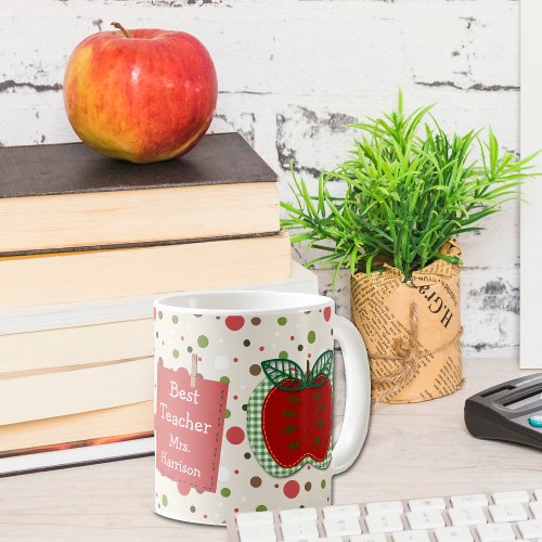 Best Teacher Apple Personalized Coffee Mug
