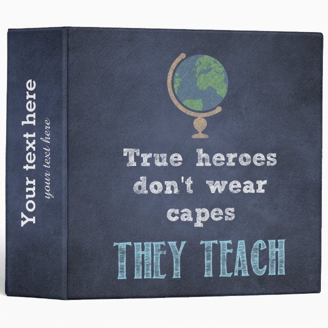 Best Teacher appreciation quote 3 Ring Binder (Front/Spine)