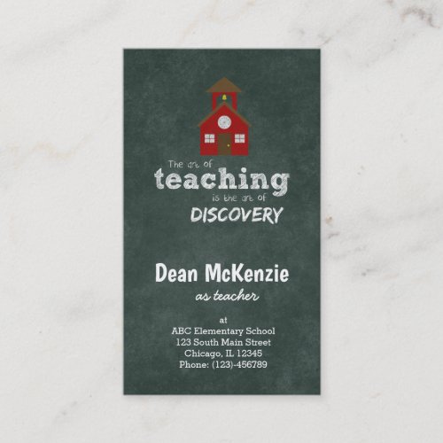 Best Teacher appreciation quote Business Card