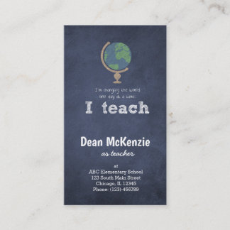 Best Teacher appreciation quote Business Card