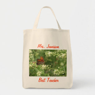 Best Teacher, Appreciation, Thank You, Butterfly Tote Bag