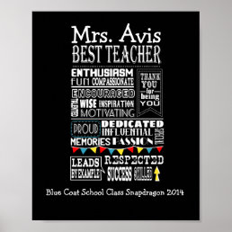 Best teacher appreciation thank you retirement poster