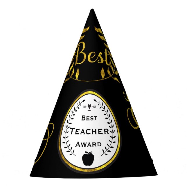 Best Teacher Award Party Hat (Front)