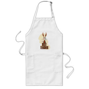 Best Teacher Bunny Rabbit Classroom Humor Long Apron