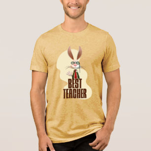 Best Teacher Bunny Rabbit Classroom Humor Tri-Blend Shirt