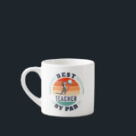 Best Teacher By Par Retro Custom Golf Lover Espresso Cup<br><div class="desc">Retro Best Teacher By Par design you can customize for the recipient of this cute golf theme cup. Perfect gift for teacher appreciation day, end of year gifts, Father's Day or grandfather's birthday. The text "Teacher" can be customized with any profession moniker by clicking the "Personalize" button. Can also double...</div>