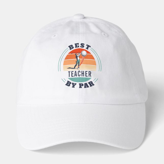 Best Teacher By Par Retro Custom Golf Sport Hat (Front)