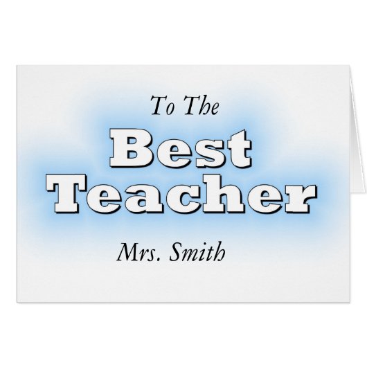 Best Teacher Cards (Front Horizontal)