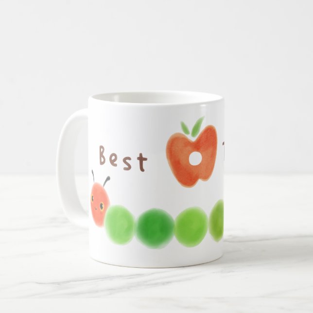 Best Teacher Caterpillar Mug  (Front Left)