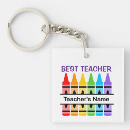 Best Teacher, Classroom Personalized School Gift Keychain