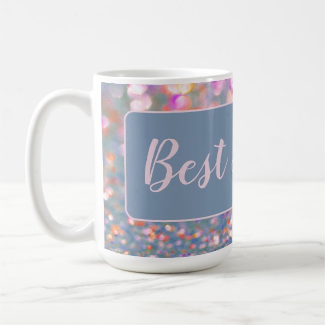 "Best Teacher" Confetti Customizable Coffee Mug (Left)