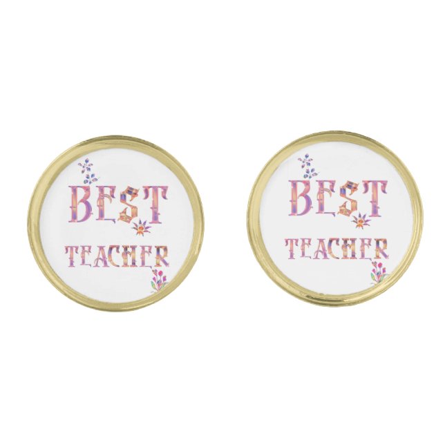 Best Teacher Cufflinks (Front)