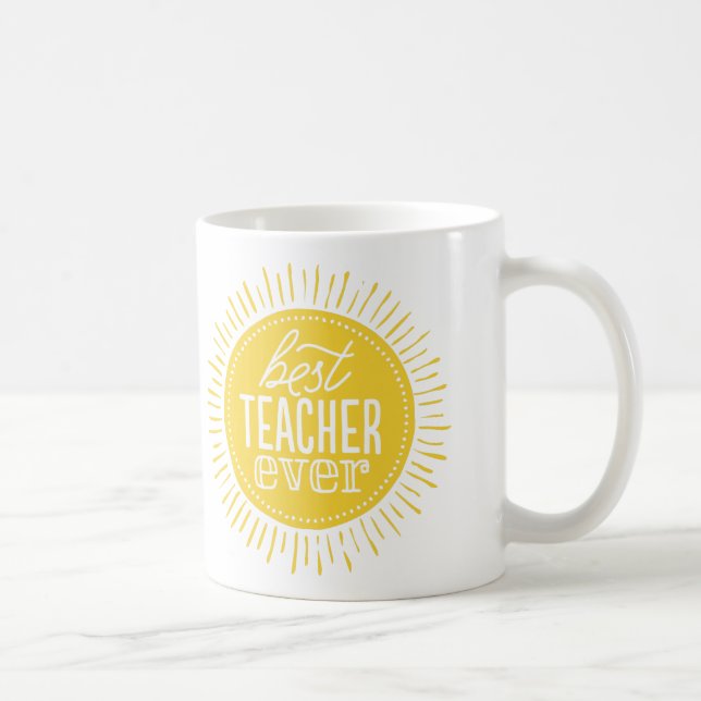 Best Teacher Custom Mug, Personalized Gift Coffee Mug (Right)