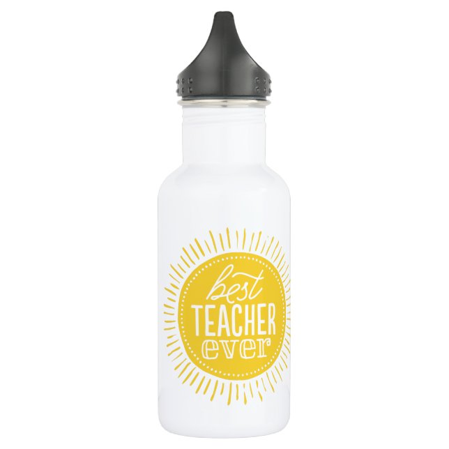 Best Teacher Custom Water Bottle Personalized Gift (Left)
