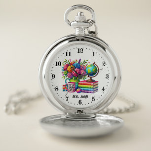 Best Teacher ever add name Pocket Watch