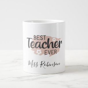 Best Teacher Ever Aesthetic Teacher Appreciation Giant Coffee Mug