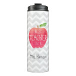 Best Teacher Ever Apple Watercolor Personalized Thermal Tumbler Best Teacher Ever Apple Watercolor Personalized Thermal Tumbler