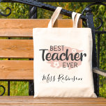 Best Teacher Ever Appreciation Gift Aesthetic Tote Bag<br><div class="desc">Express your gratitude to the "Best Teacher Ever" with our stylish aesthetic tote bag, the perfect teacher appreciation gift. Carry essentials with flair and appreciation in every step.</div>