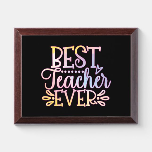 Best Teacher Ever Award Plaque (Horizontal)