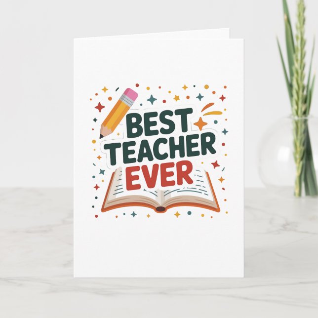 Best Teacher Ever Card (Front)