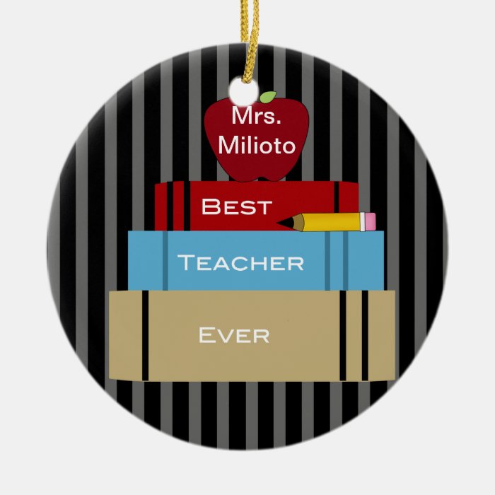 Best Teacher Ever Christmas Ornament