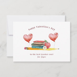 Best Teacher Ever | Classroom Valentine Note Card